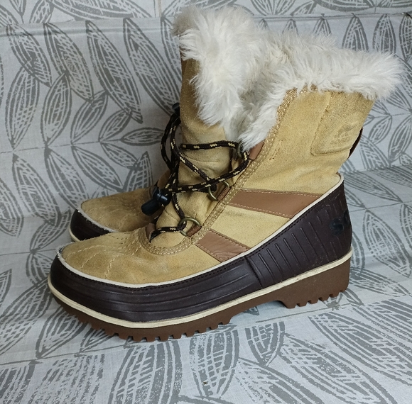 Sorel Tivoli Women's Tan and Brown Winter Boots Suede Weatherproof - Picture 6 of 7